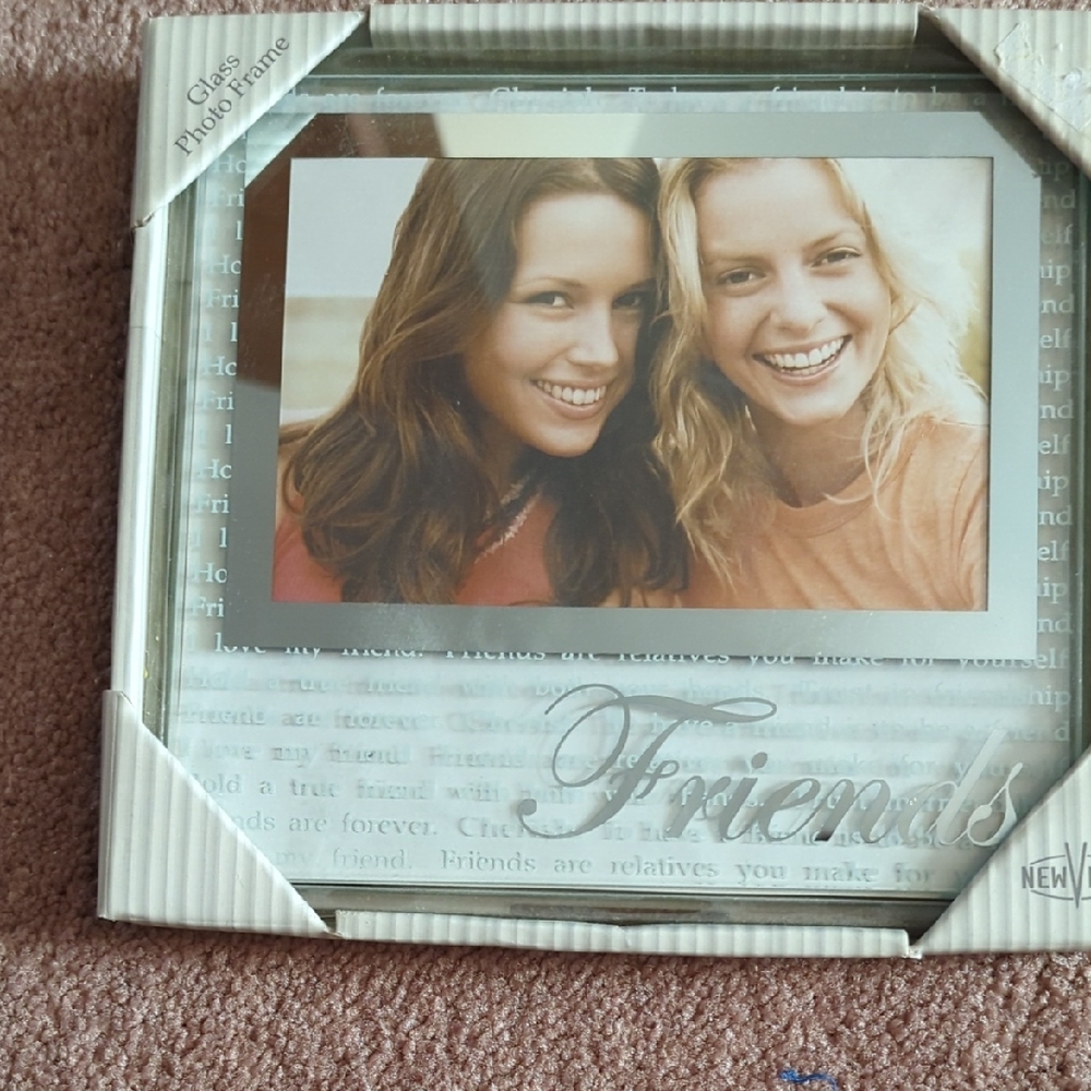 Classic Friends Glass Photo Frame - Silver Sale